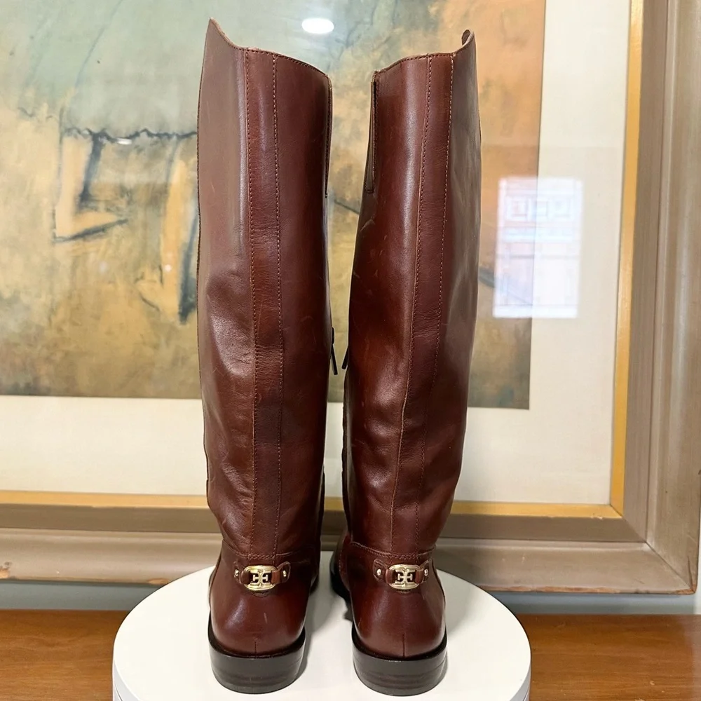 🌸SAM EDELMAN🌸 Cesar Riding Boot Burnt Brandy Leather Size: 6M